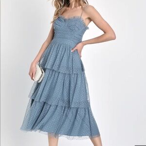Lulus Tiered Midi Dress